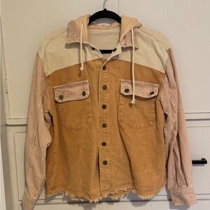 Corduroy Jacket with Hood